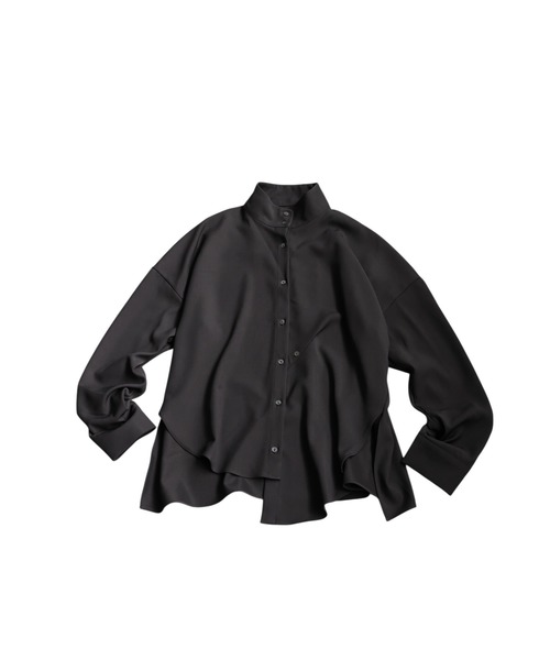 antiqua(アンティカ)の「アシメ スタンドカラーシャツ(シャツ/ブラウス・レディース・グレー/ブラック/ホワイト・ONESIZE)」の18枚目の写真