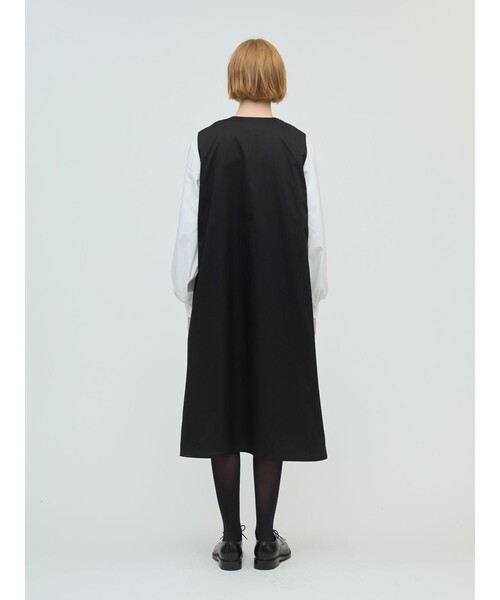 mizuiroind（ミズイロインド）の「mizuiro ind クルーネックピンタックワンピース（ワンピース・レディース・ブルー/ブラック/チャコールグレー・FREE）」の14枚目の写真