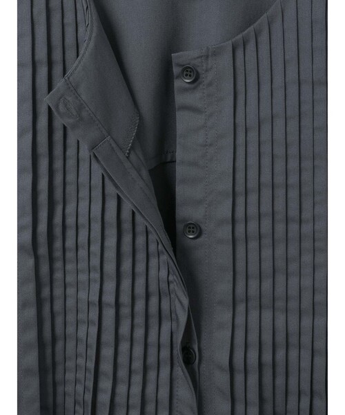 mizuiroind（ミズイロインド）の「mizuiro ind クルーネックピンタックワンピース（ワンピース・レディース・ブルー/ブラック/チャコールグレー・FREE）」の20枚目の写真