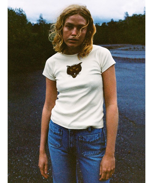 Nudie Jeans/ヌーディージーンズ Eve The Cat T-Shirt / Tシャツ