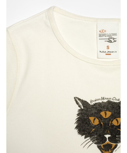 tシャツ Nudie Jeans/ヌーディージーンズ Eve T-Shirt Not Impressed  / Tシャツ / Mustard レディー セール】Nudie Jeans/ヌーディージーンズ Eve T-Shirt Not