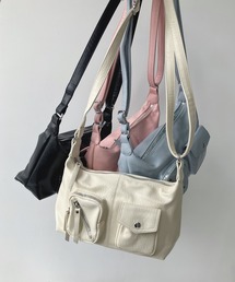 AS KNOW AS plus | ダブルポケット エコレザーショルダーバッグ【ZOZOTOWN限定アイテム】(ショルダーバッグ)