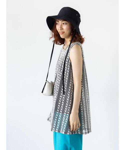 Lugnoncure（ルノンキュール）の「ラッセルレースノースリチュニック（その他トップス・レディース・ブラック/キナリ/オフホワイト・F）」の6枚目の写真