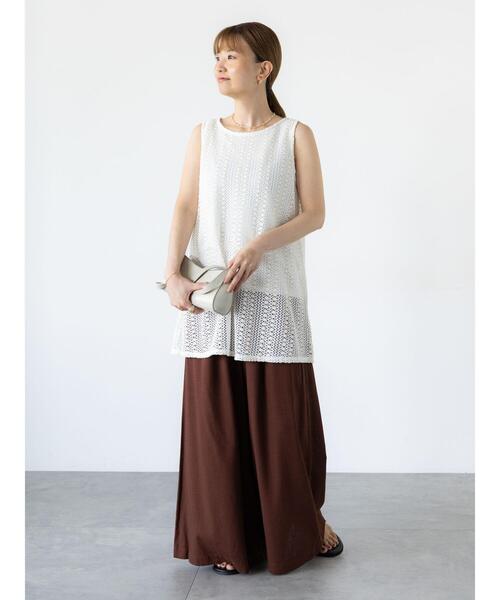 Lugnoncure（ルノンキュール）の「ラッセルレースノースリチュニック（その他トップス・レディース・ブラック/キナリ/オフホワイト・F）」の10枚目の写真