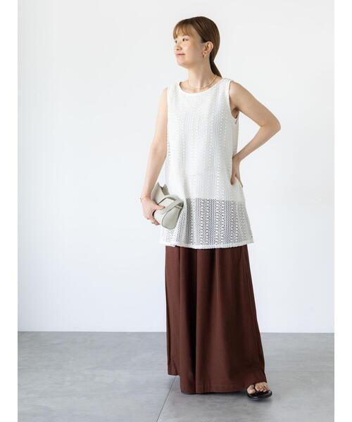 Lugnoncure（ルノンキュール）の「ラッセルレースノースリチュニック（その他トップス・レディース・ブラック/キナリ/オフホワイト・F）」の11枚目の写真