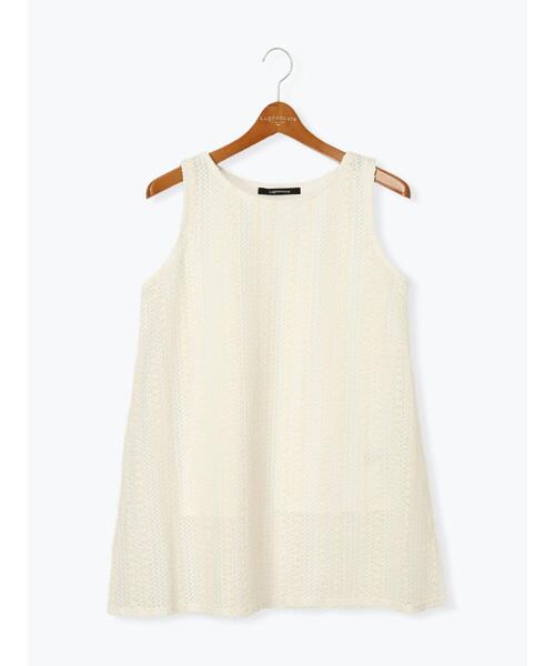 Lugnoncure（ルノンキュール）の「ラッセルレースノースリチュニック（その他トップス・レディース・ブラック/キナリ/オフホワイト・F）」の14枚目の写真