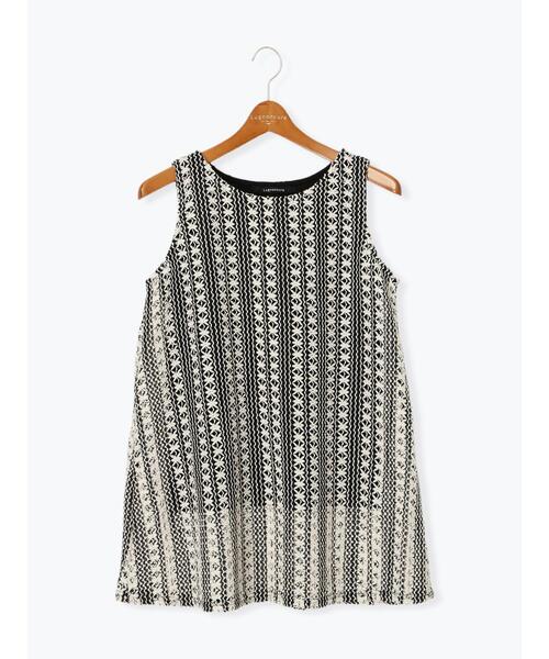 Lugnoncure（ルノンキュール）の「ラッセルレースノースリチュニック（その他トップス・レディース・ブラック/キナリ/オフホワイト・F）」の15枚目の写真