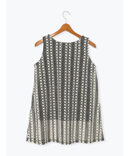 Lugnoncure（ルノンキュール）の「ラッセルレースノースリチュニック（その他トップス・レディース・ブラック/キナリ/オフホワイト・F）」の16枚目の写真