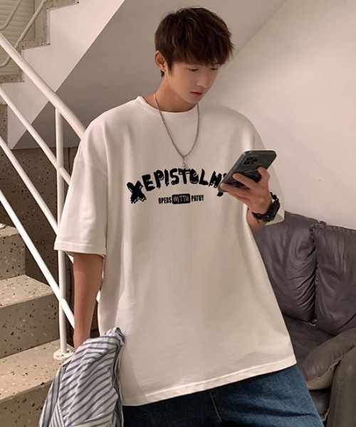 MGV(エムジーヴィー)の「シンプルプリントカットソー(Tシャツ/カットソー・メンズ・ホワイト/ブラック/グレー/ブルー・MEDIUM/LARGE/X-LARGE)」の7枚目の写真