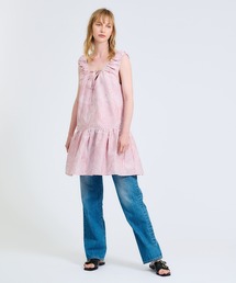 GANNI　ガニー rose ミニドレス　ワンピース　ピンク　新品未使用　38 ピンク ワンピース Ganni(ガニー) - 海外通販のBUYMA