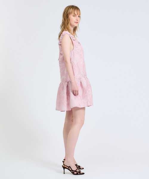 GANNI（ガニー）の「GANNI / リボンノースリーブミニドレス（ワンピース・レディース・ライトピンク・34）」の4枚目の写真