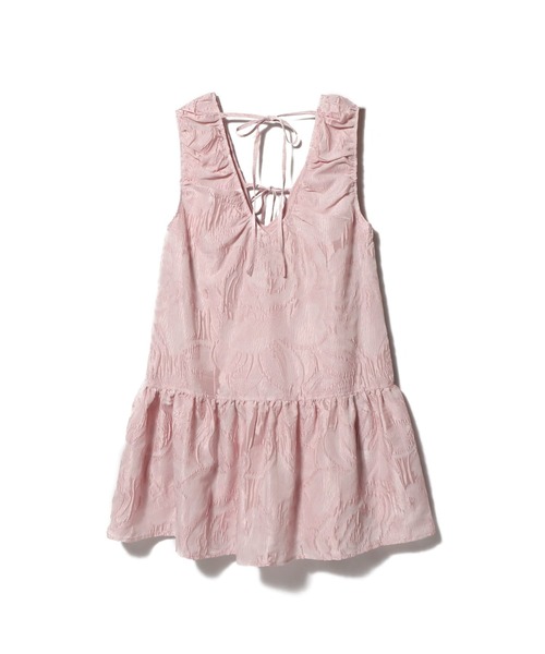 GANNI（ガニー）の「GANNI / リボンノースリーブミニドレス（ワンピース・レディース・ライトピンク・34）」の7枚目の写真