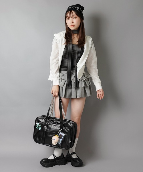 SPINNS（スピンズ）の「シンプルビーニー/ニット帽/羽根/ウイング/ウィッシュコア（ニットキャップ/ビーニー・レディース・ブラック/アイボリー・ONESIZE）」の20枚目の写真