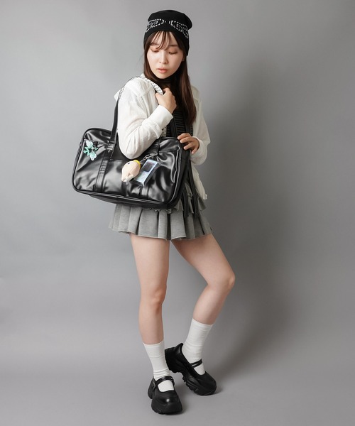 SPINNS（スピンズ）の「シンプルビーニー/ニット帽/羽根/ウイング/ウィッシュコア（ニットキャップ/ビーニー・レディース・ブラック/アイボリー・ONESIZE）」の21枚目の写真