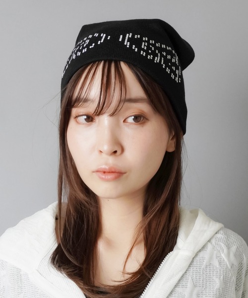 SPINNS（スピンズ）の「シンプルビーニー/ニット帽/羽根/ウイング/ウィッシュコア（ニットキャップ/ビーニー・レディース・ブラック/アイボリー・ONESIZE）」の16枚目の写真