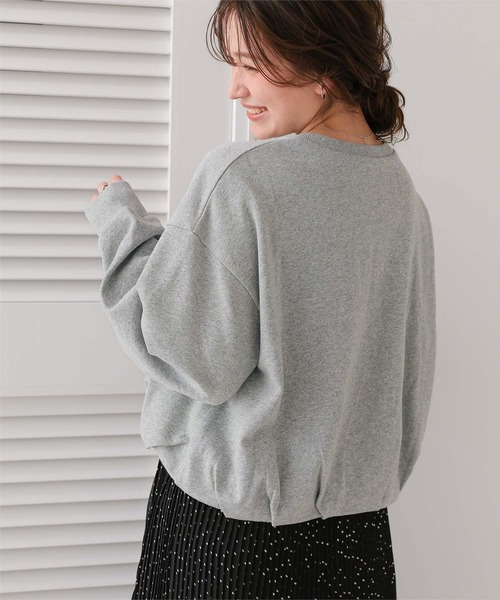 titivate（ティティベイト）の「ボリュームスリーブバルーンスウェットトップス（スウェット・レディース・チャコール/ネイビー/グレー/オフホワイト・M/L）」の14枚目の写真