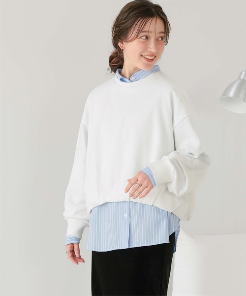 titivate（ティティベイト）の「ボリュームスリーブバルーンスウェットトップス（スウェット・レディース・チャコール/ネイビー/グレー/オフホワイト・M/L）」の11枚目の写真