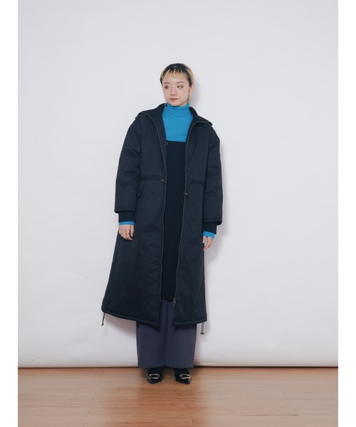 DOLLUPOOPS(ドールアップウップス)の「2WAYリブカラーモッズコート(モッズコート・レディース・カーキ/ブラック・38)」の5枚目の写真