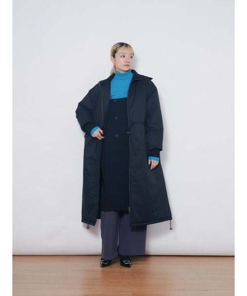 DOLLUPOOPS(ドールアップウップス)の「2WAYリブカラーモッズコート(モッズコート・レディース・カーキ/ブラック・38)」の6枚目の写真