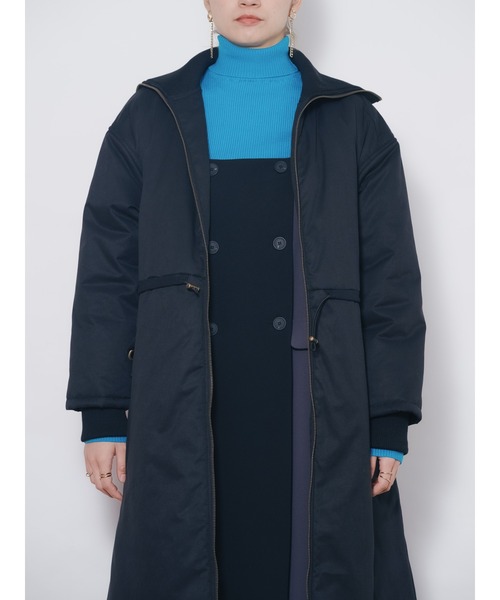 DOLLUPOOPS(ドールアップウップス)の「2WAYリブカラーモッズコート(モッズコート・レディース・カーキ/ブラック・38)」の11枚目の写真