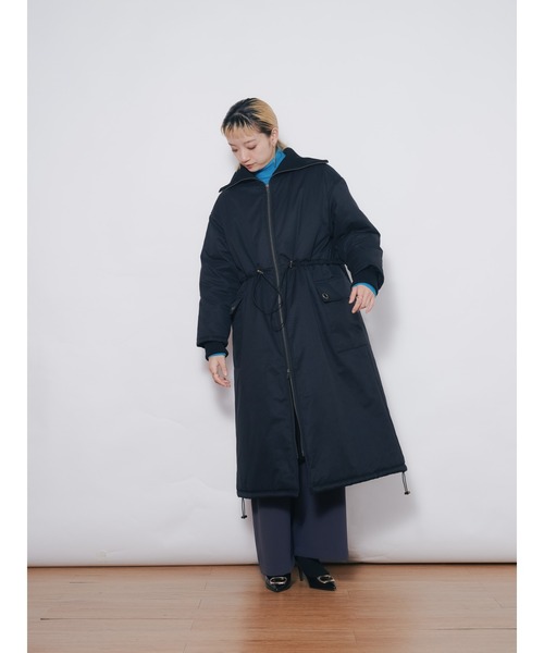 DOLLUPOOPS(ドールアップウップス)の「2WAYリブカラーモッズコート(モッズコート・レディース・カーキ/ブラック・38)」の13枚目の写真