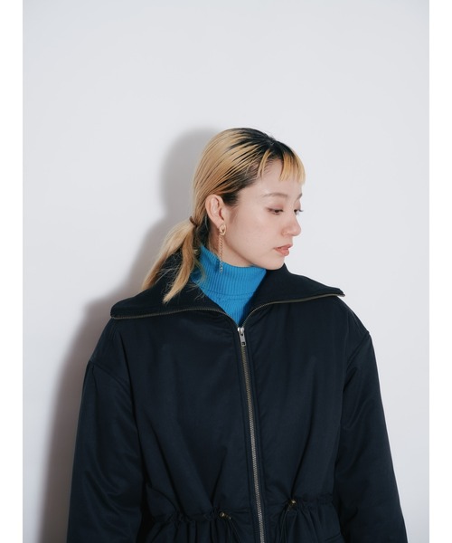 DOLLUPOOPS(ドールアップウップス)の「2WAYリブカラーモッズコート(モッズコート・レディース・カーキ/ブラック・38)」の12枚目の写真