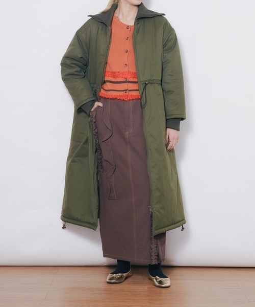 DOLLUPOOPS(ドールアップウップス)の「2WAYリブカラーモッズコート(モッズコート・レディース・カーキ/ブラック・38)」の22枚目の写真