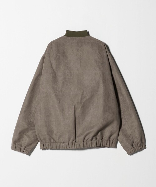WEB限定 WARDROBE SMART】スエードライク リブ ブルゾン（ブルゾン