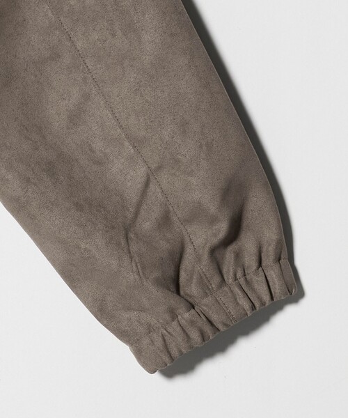 セール】【WEB限定 WARDROBE SMART】スエードライク リブ ブルゾン