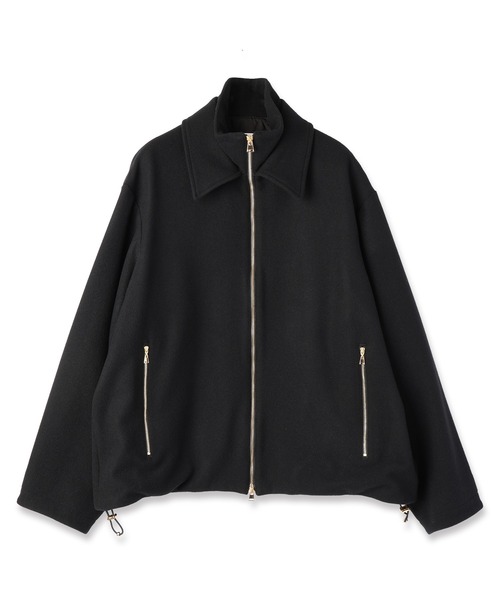 CULLNI(クルニ)の「Lamb Wool Melton Double Collar Zip Up Jacket(ブルゾン・メンズ・ブラウン/ブラック/ネイビー/グリーン・2/1/0)」の2枚目の写真