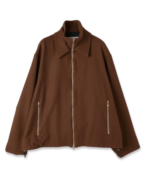 CULLNI(クルニ)の「Lamb Wool Melton Double Collar Zip Up Jacket(ブルゾン・メンズ・ブラウン/ブラック/ネイビー/グリーン・2/1/0)」の6枚目の写真