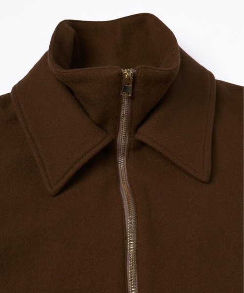 CULLNI(クルニ)の「Lamb Wool Melton Double Collar Zip Up Jacket(ブルゾン・メンズ・ブラウン/ブラック/ネイビー/グリーン・2/1/0)」の9枚目の写真