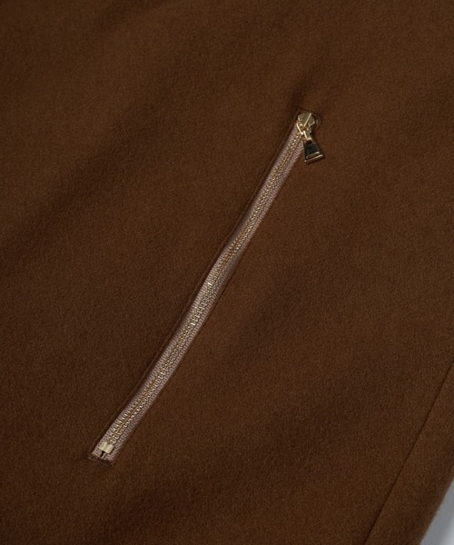 CULLNI(クルニ)の「Lamb Wool Melton Double Collar Zip Up Jacket(ブルゾン・メンズ・ブラウン/ブラック/ネイビー/グリーン・2/1/0)」の14枚目の写真