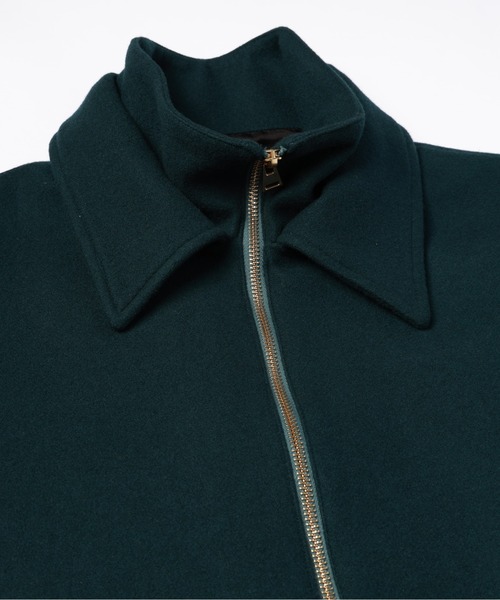 CULLNI(クルニ)の「Lamb Wool Melton Double Collar Zip Up Jacket(ブルゾン・メンズ・ブラウン/ブラック/ネイビー/グリーン・2/1/0)」の16枚目の写真