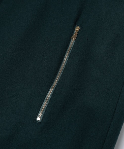 CULLNI(クルニ)の「Lamb Wool Melton Double Collar Zip Up Jacket(ブルゾン・メンズ・ブラウン/ブラック/ネイビー/グリーン・2/1/0)」の18枚目の写真