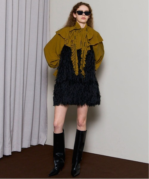新品未使用maison special メゾンスペシャル フレアチュニック Feather Tunic/フェザーチュニック□セットアップ対応