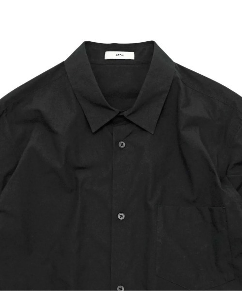 ATON(エイトン)の「【ATON】SUVIN BROAD STANDARD SHIRT(シャツ/ブラウス・メンズ・ブラック・4/6)」の4枚目の写真