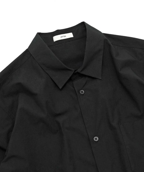 ATON(エイトン)の「【ATON】SUVIN BROAD STANDARD SHIRT(シャツ/ブラウス・メンズ・ブラック・4/6)」の6枚目の写真