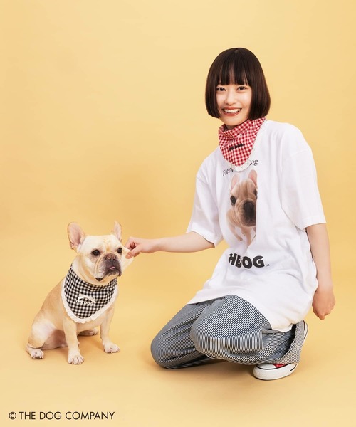 SPINNS（スピンズ）の「『THE DOG 第二弾』 バンダナ（バンダナ/スカーフ・レディース・ブラック/レッド・ONESIZE）」の3枚目の写真