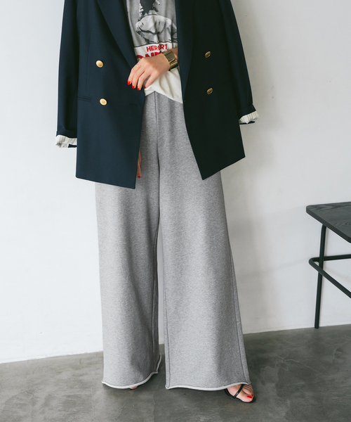 Spick & Span(スピックアンドスパン)の「《追加》スウェットルーズパンツ(スウェットパンツ・レディース・ライトグレー/チャコールグレー・38/36)」の15枚目の写真