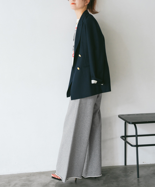 Spick & Span(スピックアンドスパン)の「《追加》スウェットルーズパンツ(スウェットパンツ・レディース・ライトグレー/チャコールグレー・38/36)」の17枚目の写真