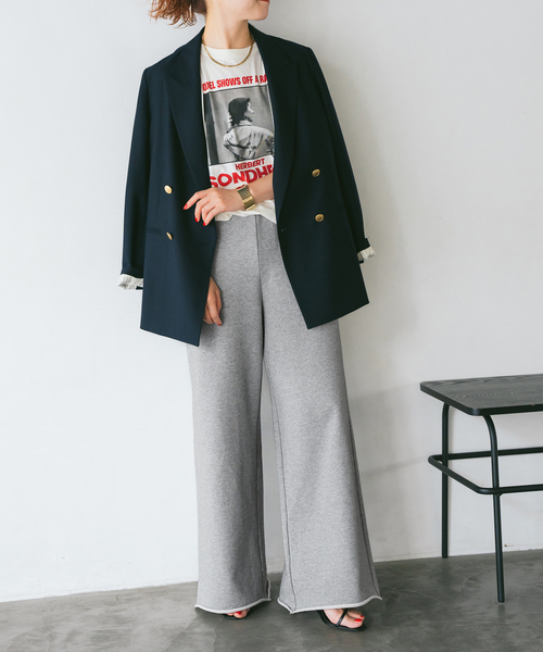 Spick & Span(スピックアンドスパン)の「《追加》スウェットルーズパンツ(スウェットパンツ・レディース・ライトグレー/チャコールグレー・38/36)」の18枚目の写真