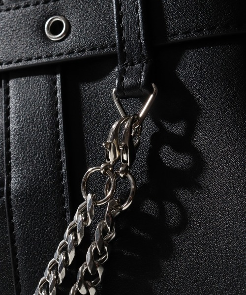 welise（ウェライズ）の「welise×犬飼京 -ephemeral-　アーティフィシャルPUレザー モードギミックスクールバッグ（ショルダーバッグ・メンズ・ブラック・FREE）」の15枚目の写真