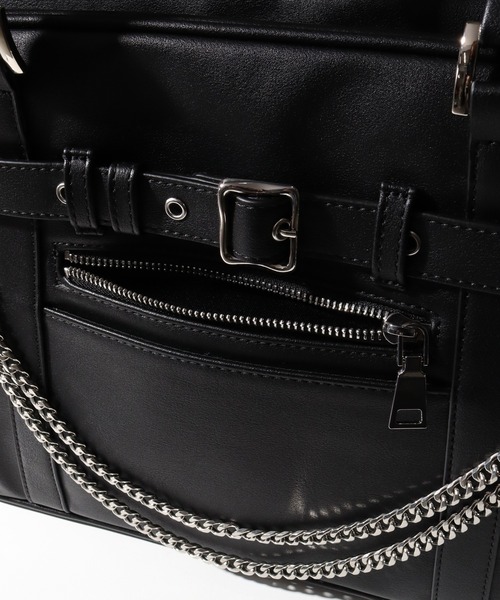 welise（ウェライズ）の「welise×犬飼京 -ephemeral-　アーティフィシャルPUレザー モードギミックスクールバッグ（ショルダーバッグ・メンズ・ブラック・FREE）」の13枚目の写真