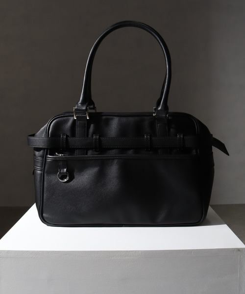 welise（ウェライズ）の「welise×犬飼京 -ephemeral-　アーティフィシャルPUレザー モードギミックスクールバッグ（ショルダーバッグ・メンズ・ブラック・FREE）」の10枚目の写真