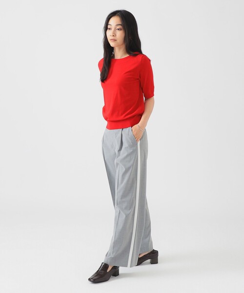 B:MING by BEAMS（ビーミングバイビームス）の「ライン パンツ（S～M）（スラックス・レディース・ネイビー/ライトグレー・SMALL/MEDIUM）」の5枚目の写真