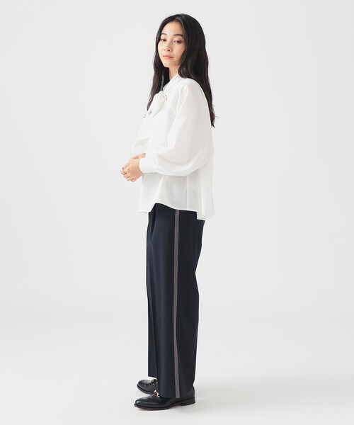 B:MING by BEAMS（ビーミングバイビームス）の「ライン パンツ（S～M）（スラックス・レディース・ネイビー/ライトグレー・SMALL/MEDIUM）」の15枚目の写真