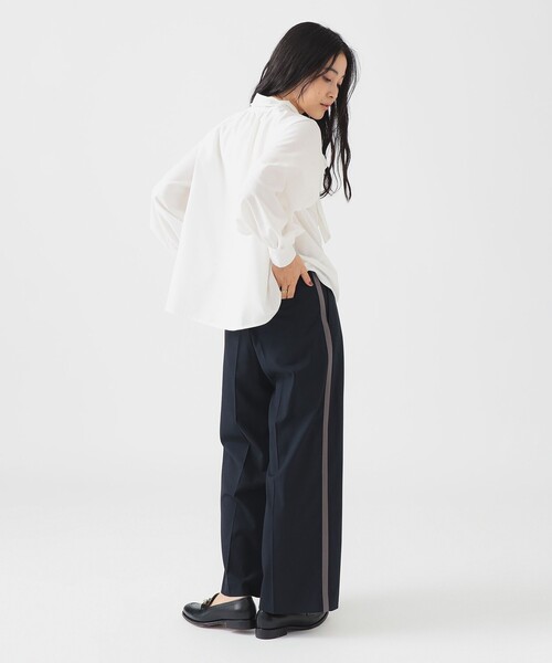 B:MING by BEAMS（ビーミングバイビームス）の「ライン パンツ（S～M）（スラックス・レディース・ネイビー/ライトグレー・SMALL/MEDIUM）」の16枚目の写真