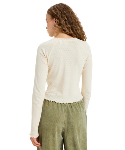 ROXY(ロキシー)の「TIME OFF POINTELLE/ロキシードット柄メローラグランスリーブ長袖トップス(Tシャツ/カットソー・レディース・ホワイト・SMALL/X-SMALL)」の5枚目の写真