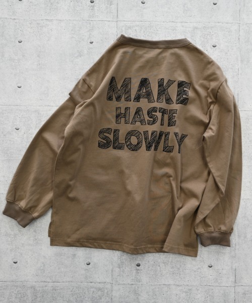 jeans-b（ジーンズベー）の「jeans-b/ジーンズベー MOUSE　ロングＴシャツ（Tシャツ/カットソー・キッズ・ベージュ/ブラック/オフホワイト・140cm/150cm/160cm/130cm）」の4枚目の写真